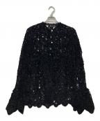 Ameriアメリ）の古着「UND VELOUR LACE PEPLUM KNIT TOP」｜ブラック
