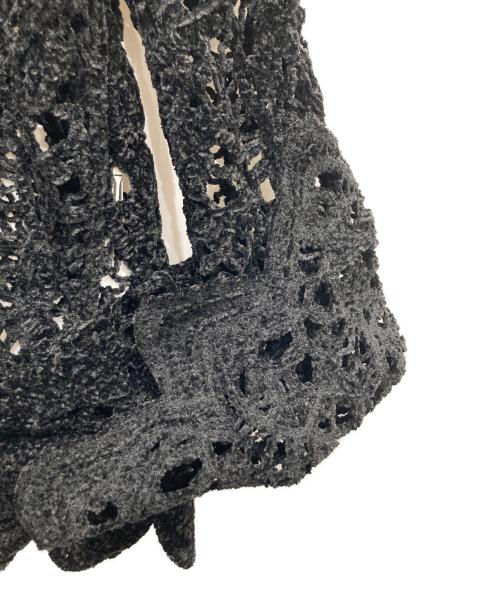 Ameri（アメリ）Ameri (アメリ) UND VELOUR LACE PEPLUM KNIT TOP ブラック サイズ:FREEの古着・服飾アイテム