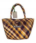MARNIマルニ）の古着「Tapis Woven Tote Bag / タピス ウォーヴン トートバッグ」｜オレンジ