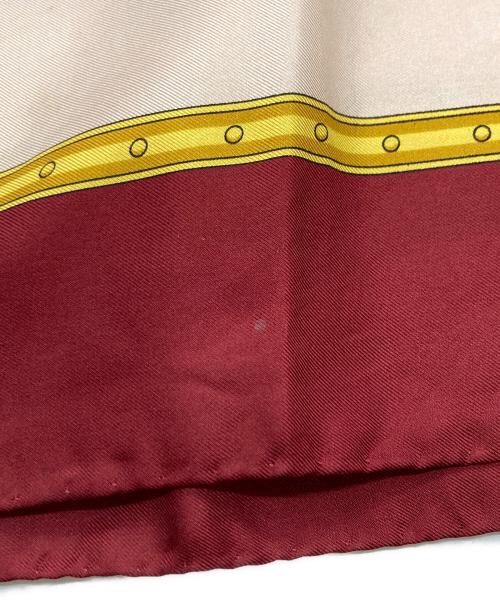 Christian Dior（クリスチャン ディオール）Christian Dior (クリスチャン ディオール) 大判シルクスカーフ ボルドーの古着・服飾アイテム
