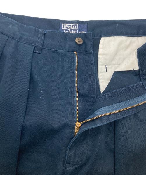 POLO RALPH LAUREN（ポロ・ラルフローレン）POLO RALPH LAUREN (ポロ・ラルフローレン) ２タックチノパン ネイビー サイズ:31の古着・服飾アイテム