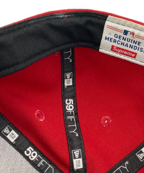 New Era（ニューエラ）New Era (ニューエラ) SUPREME (シュプリーム) MLB Teams BOX LOGO CAP レッド サイズ:71/2の古着・服飾アイテム