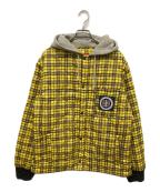 SUPREMEシュプリーム）の古着「Quilted Liner Hooded Jacket」｜イエロー×グレー