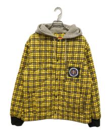 SUPREME（シュプリーム）の古着「Quilted Liner Hooded Jacket」｜イエロー×グレー