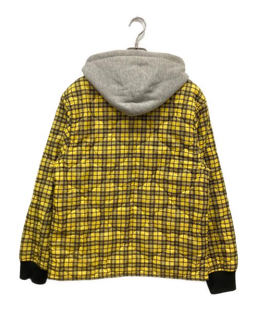 SUPREME（シュプリーム）SUPREME (シュプリーム) Quilted Liner Hooded Jacket イエロー×グレー サイズ:Sの古着・服飾アイテム