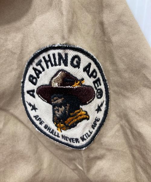 A BATHING APE（アベイシングエイプ）A BATHING APE (アベイシングエイプ) ミリタリーシャツ ベージュ サイズ:Mの古着・服飾アイテム