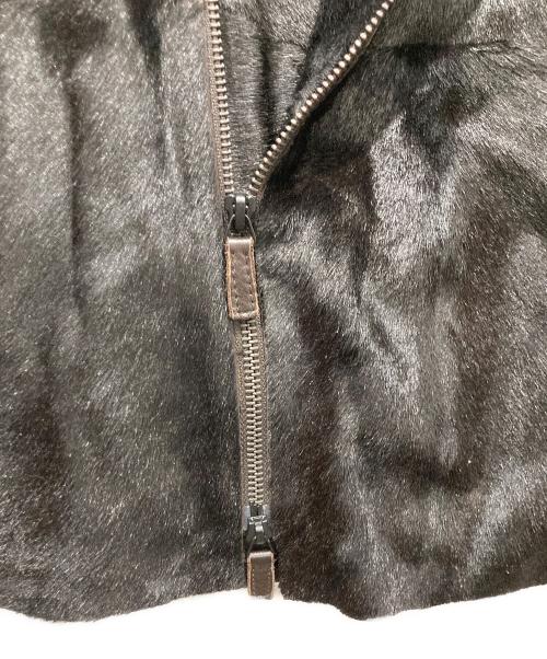 EMPORIO ARMANI（エンポリオ アルマーニ）EMPORIO ARMANI (エンポリオ アルマーニ) ハラコライダースジャケット ブラック サイズ:44の古着・服飾アイテム