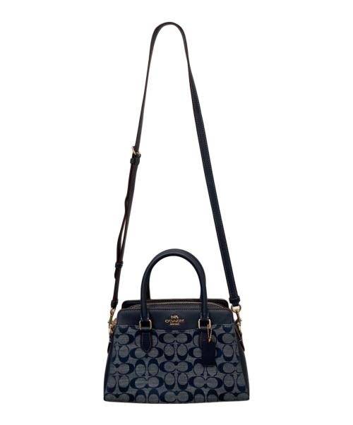 COACH（コーチ）COACH (コーチ) 2WAYキャリーオール・シグネチャー ネイビーの古着・服飾アイテム