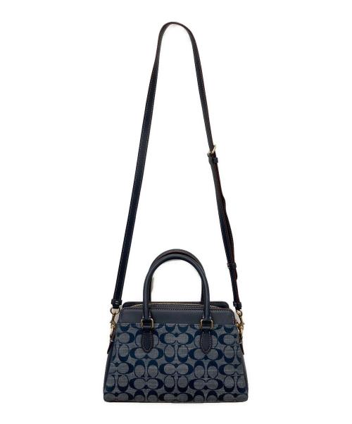 COACH（コーチ）COACH (コーチ) 2WAYキャリーオール・シグネチャー ネイビーの古着・服飾アイテム