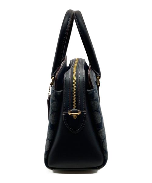 COACH（コーチ）COACH (コーチ) 2WAYキャリーオール・シグネチャー ネイビーの古着・服飾アイテム