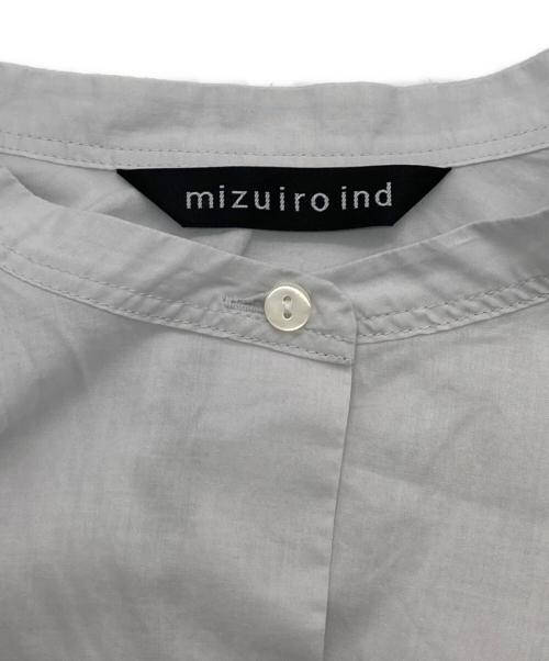 mizuiro-ind（ミズイロインド）mizuiro-ind (ミズイロインド) バックギャザーワイドシャツ グレー サイズ:不明の古着・服飾アイテム