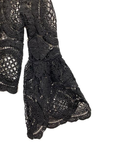 Ameri（アメリ）AMERI (アメリ) MEDI INDIAN 2WAY BIG LACE TOPS ブラック サイズ:FREEの古着・服飾アイテム