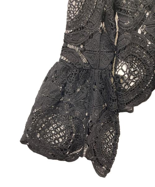 Ameri（アメリ）AMERI (アメリ) MEDI INDIAN 2WAY BIG LACE TOPS ブラック サイズ:FREEの古着・服飾アイテム