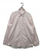 A.P.C.×LACOSTEアーペーセー×ラコステ）の古着「ストライプシャツ」｜ピンク