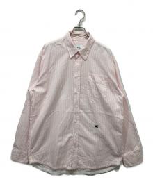 A.P.C.×LACOSTE（アーペーセー×ラコステ）の古着「ストライプシャツ」｜ピンク