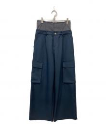 Ameri（アメリ）の古着「DENIM LIKE CORSET WORK PANTS」｜ネイビー