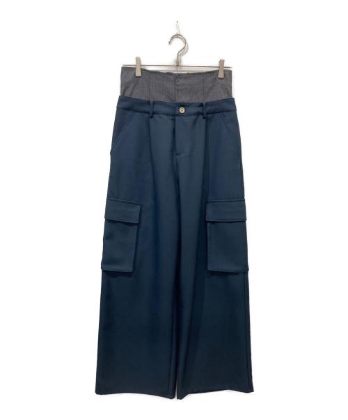 Ameri（アメリ）Ameri (アメリ) DENIM LIKE CORSET WORK PANTS ネイビー サイズ:Mの古着・服飾アイテム