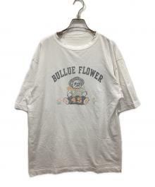 45R（フォーティファイブ・アール）の古着「ブルフラワープリントTシャツ」｜ホワイト