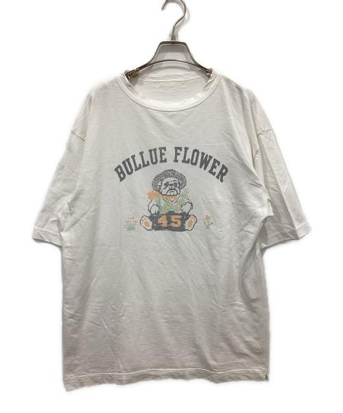 45R（フォーティファイブ・アール）45R (フォーティファイブ・アール) ブルフラワープリントTシャツ ホワイト サイズ:4の古着・服飾アイテム