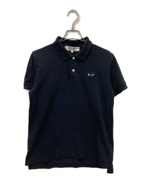 PLAY COMME des GARCONS（プレイコムデギャルソン）PLAY COMME des GARCONS (プレイコムデギャルソン) ポロシャツ ブラック サイズ:Lの古着・服飾アイテム
