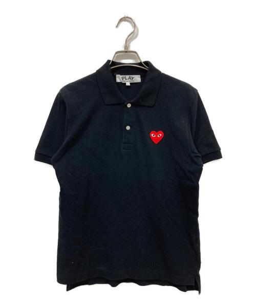 PLAY COMME des GARCONS（プレイコムデギャルソン）PLAY COMME des GARCONS (プレイコムデギャルソン) ポロシャツ ブラック サイズ:Lの古着・服飾アイテム