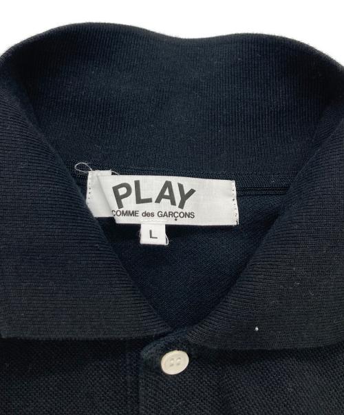 PLAY COMME des GARCONS（プレイコムデギャルソン）PLAY COMME des GARCONS (プレイコムデギャルソン) ポロシャツ ブラック サイズ:Lの古着・服飾アイテム