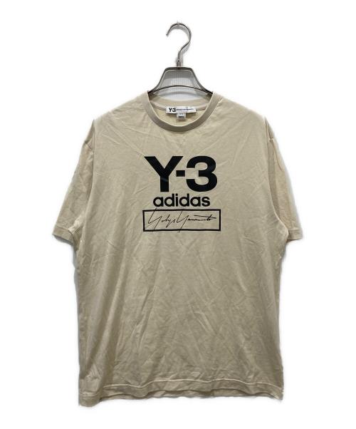 Y-3（ワイスリー）Y-3 (ワイスリー) Stacked Logo T ベージュ サイズ:XSの古着・服飾アイテム