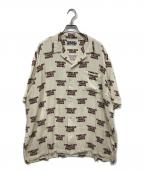 BUDSPOOLバッズプール）の古着「timeless chain smoke シャツ」｜ベージュ