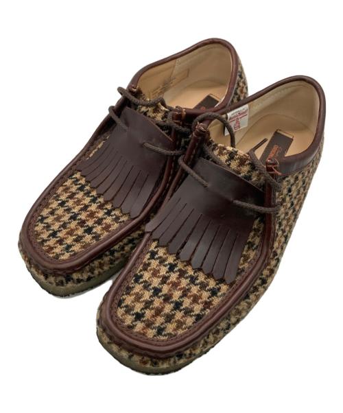 CLARKS（クラークス）CLARKS (クラークス) Harris Tweed (ハリスツイード) ツイードワラビーブーツ ベージュ サイズ:26.5cmの古着・服飾アイテム