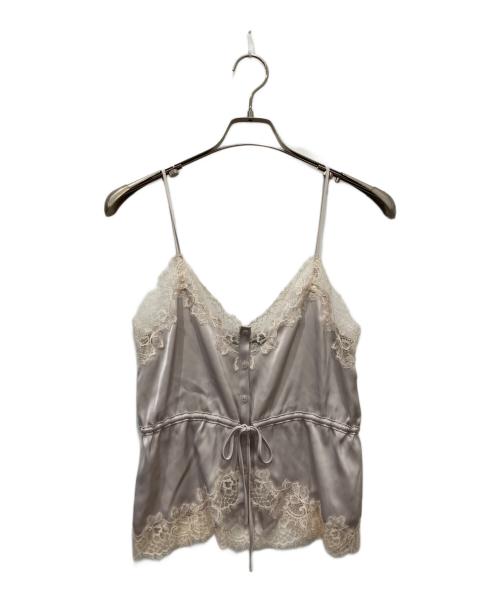 ZARA（ザラ）ZARA (ザラ) サテンレースブラウス ベージュ サイズ:XS 未使用品の古着・服飾アイテム