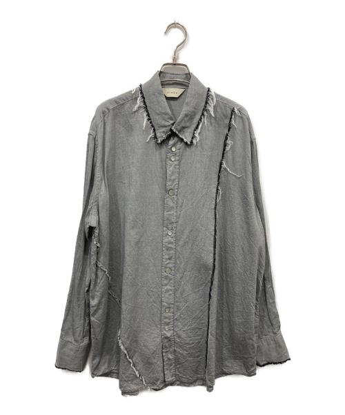 jieda（ジエダ）jieda (ジエダ) SWITCHING BUTTON DOWN SHIRT グレー サイズ:2の古着・服飾アイテム