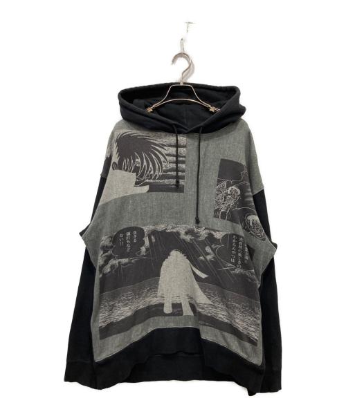 GROUND Y（グラウンドワイ）GROUND Y (グラウンドワイ) Big Hoodie ブラック サイズ:3の古着・服飾アイテム