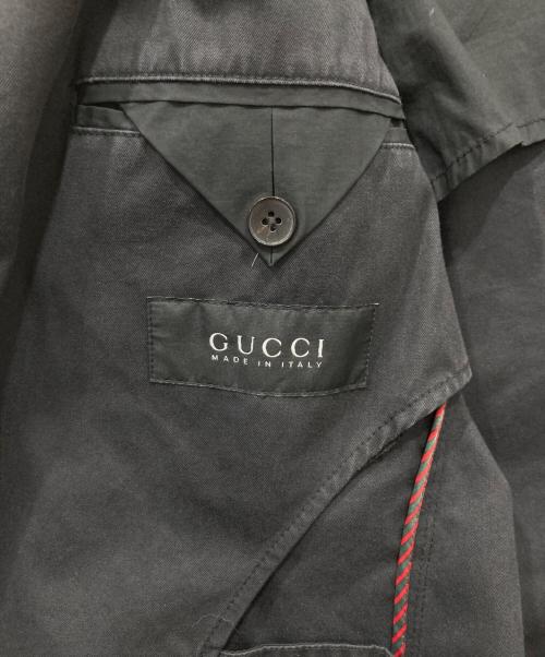GUCCI（グッチ）GUCCI (グッチ) ミリタリージャケット ブラック サイズ:46の古着・服飾アイテム
