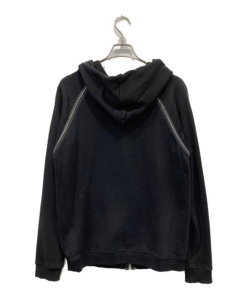 Saint Laurent Paris（サンローランパリ）Saint Laurent Paris (サンローランパリ) スタッズデザインジップスウェットパーカー ブラック サイズ:Mの古着・服飾アイテム