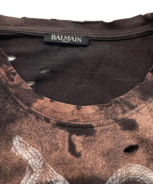 BALMAIN（バルマン）BALMAIN (バルマン) Tiger Tシャツ ブラウン サイズ:Sの古着・服飾アイテム