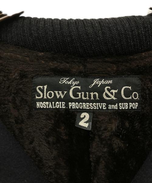 SLOWGUN（スロウガン）SLOWGUN (スロウガン) レザー切替スタジャン ブラック サイズ:2の古着・服飾アイテム