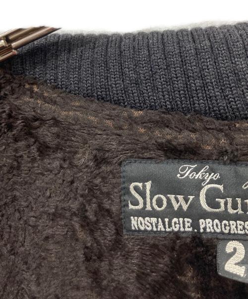 SLOWGUN（スロウガン）SLOWGUN (スロウガン) レザー切替スタジャン ブラック サイズ:2の古着・服飾アイテム