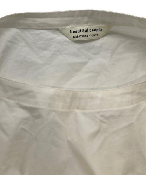 beautiful people（ビューティフルピープル）beautiful people (ビューティフルピープル) ダブルエンドコットンユーネックストラップトップ ホワイト サイズ:38の古着・服飾アイテム