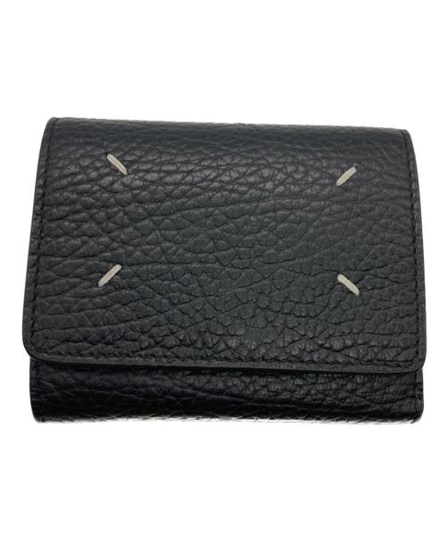 Maison Margiela（メゾンマルジェラ）Maison Margiela (メゾンマルジェラ) 4ステッチ 三つ折り ウォレット ブラックの古着・服飾アイテム