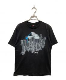 stussy（ステューシー）の古着「プリントTシャツ」｜ブラック
