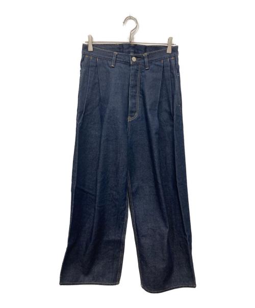 SUBLATIONS（サブレーションズ）SUBLATIONS (サブレーションズ) 2TUCK WIDE DENIM PANTS / ２タックワイドデニムパンツ インディゴの古着・服飾アイテム