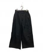 FEELSフィールズ）の古着「WIDE TUCKED TROUSERS BLACK」｜ブラック
