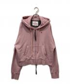 Vivienne Westwood RED LABELヴィヴィアンウエストウッドレッドレーベル）の古着「オーガニックコットン裏毛ジップフーディー」｜ピンク
