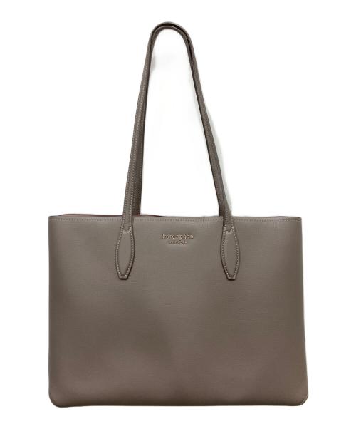 Kate Spade（ケイトスペード）Kate Spade (ケイトスペード) トートバッグ グレー×ワインレッドの古着・服飾アイテム
