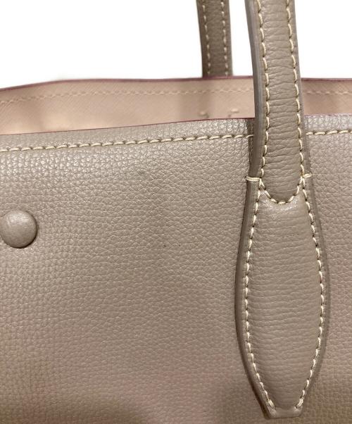 Kate Spade（ケイトスペード）Kate Spade (ケイトスペード) トートバッグ グレー×ワインレッドの古着・服飾アイテム