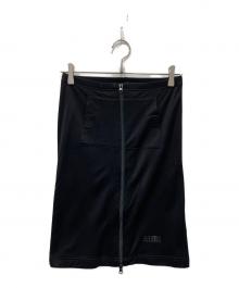 MM6 Maison Margiela（エムエムシックスメゾンマルジェラ）の古着「裾ロゴタイトスカート」｜ブラック