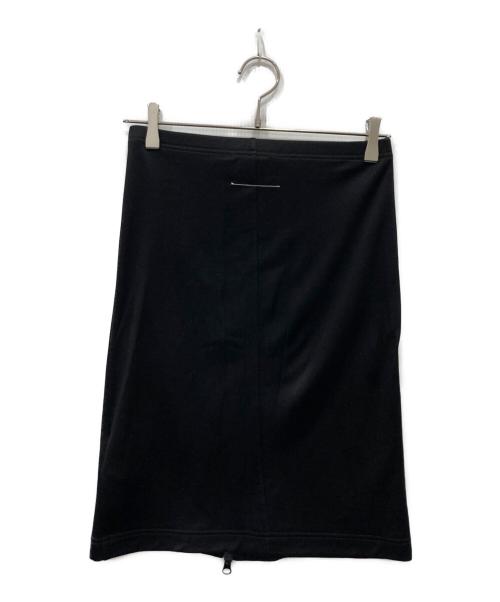 MM6 Maison Margiela（エムエムシックスメゾンマルジェラ）MM6 Maison Margiela (エムエムシックスメゾンマルジェラ) 裾ロゴタイトスカート ブラック サイズ:XSの古着・服飾アイテム