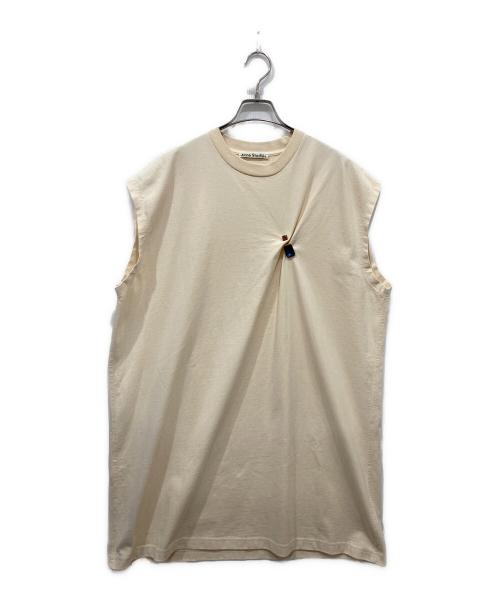 Acne studios（アクネ ストゥディオズ）Acne studios (アクネ ストゥディオズ) ビジューカットソーワンピース ベージュ サイズ:XSの古着・服飾アイテム