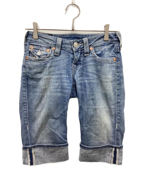 TRUE RELIGION（トゥルー レリジョン）TRUE RELIGION (トゥルー レリジョン) デニムハーフパンツ インディゴ サイズ:W25の古着・服飾アイテム