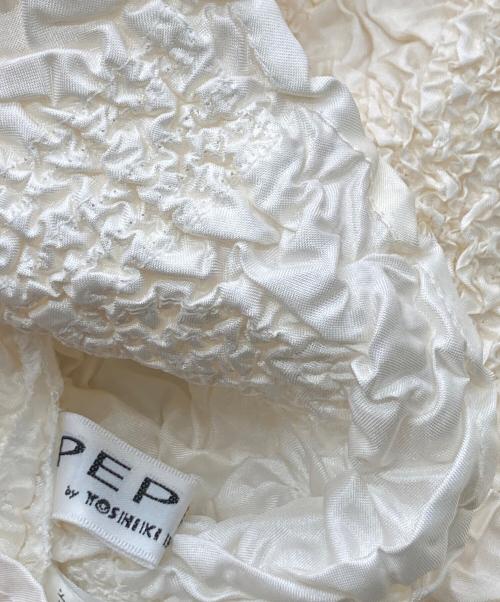 PEPLUM by YOSHIKI HISHINUMA（ペプラム バイ ヨシキヒシヌマ）PEPLUM by YOSHIKI HISHINUMA (ペプラム バイ ヨシキヒシヌマ) バックボタンシワ加工ブラウス ホワイト サイズ:2の古着・服飾アイテム